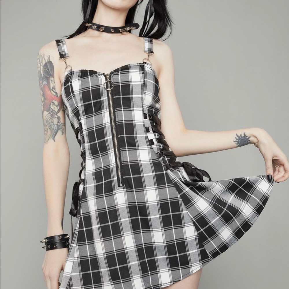Dolls Kill Widow Ivory Charm School Dropout Dress